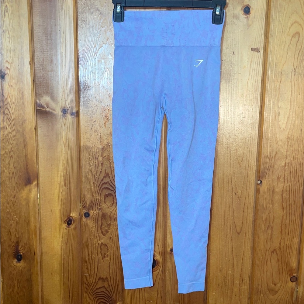 GymShark purple and blue leggings 
ADAPT ANIMAL SEAMLESS size small high waisted